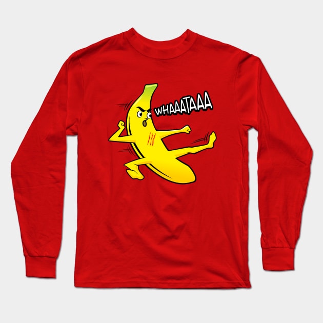 banana kick Long Sleeve T-Shirt by Rendra